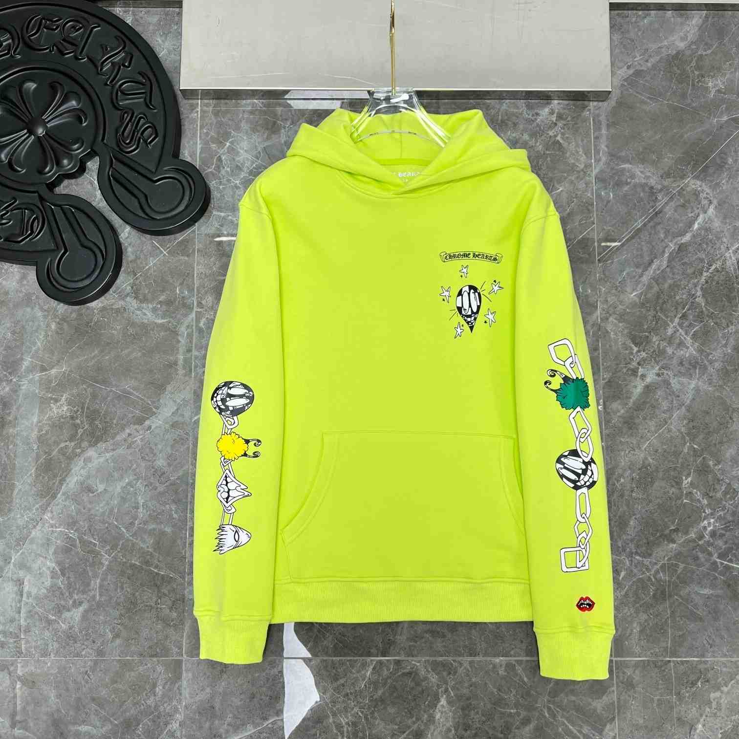 Chrome Heart Matty Boy 'Link' Lime Hoodie - DopestKickz