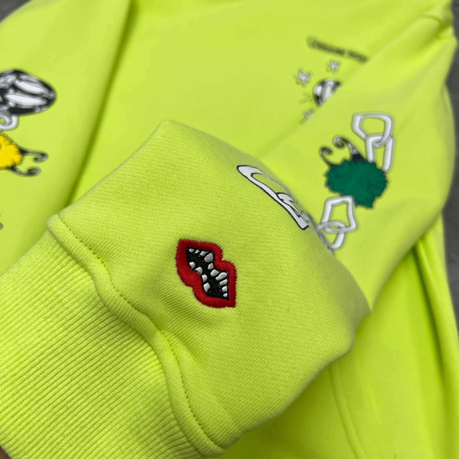 Chrome Heart Matty Boy 'Link' Lime Hoodie - DopestKickz