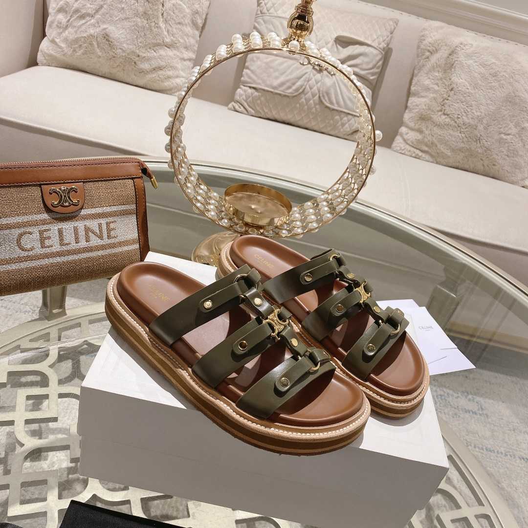 Celine Slides Tippi In Calfskin - Vegetal Tanning  - DopestKickz
