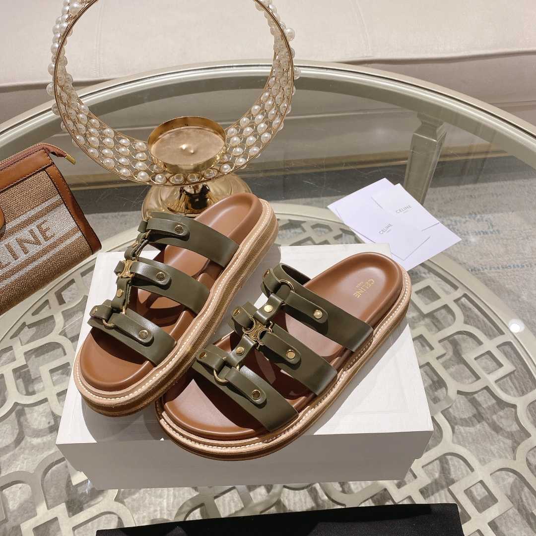 Celine Slides Tippi In Calfskin - Vegetal Tanning  - DopestKickz
