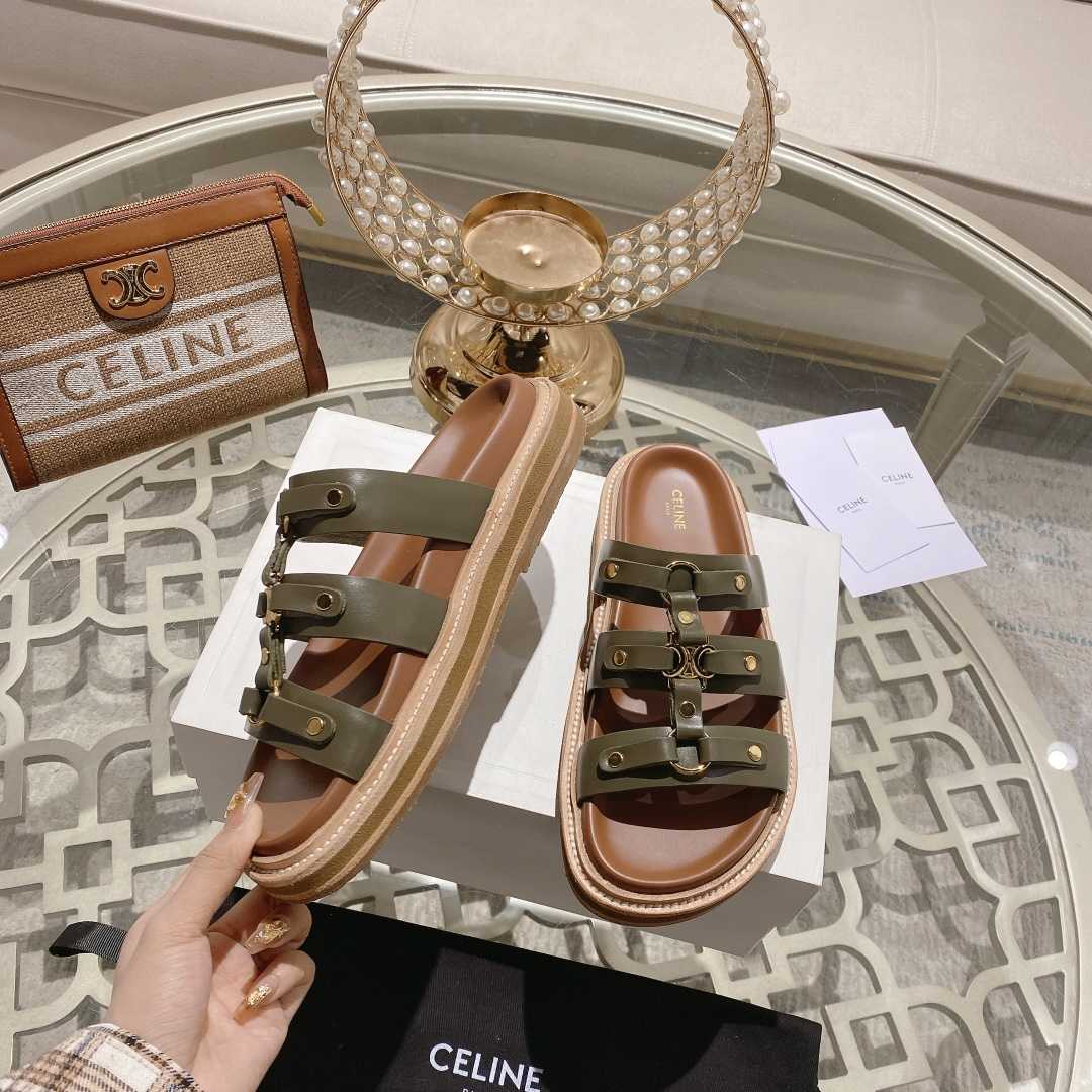 Celine Slides Tippi In Calfskin - Vegetal Tanning  - DopestKickz