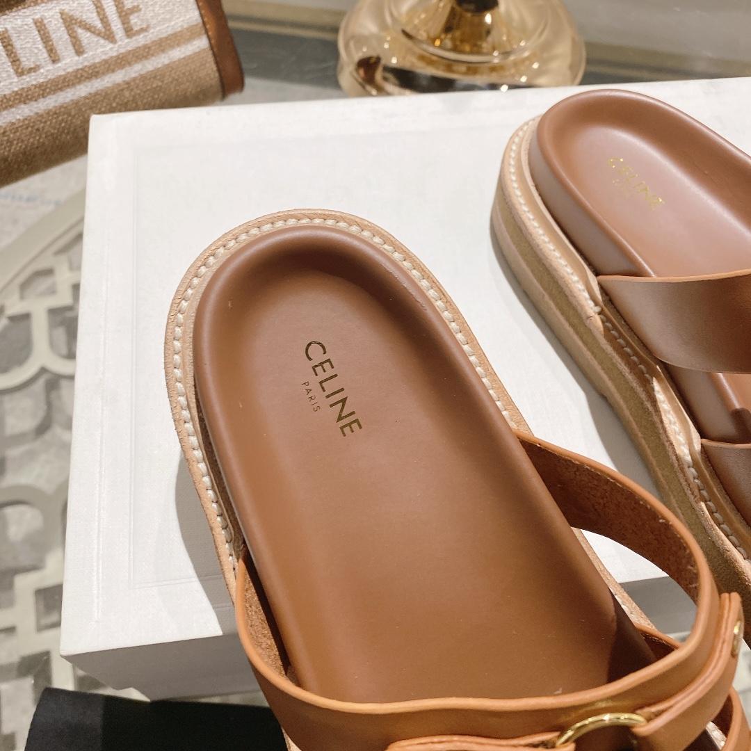 Celine Slides Tippi In Calfskin - DopestKickz