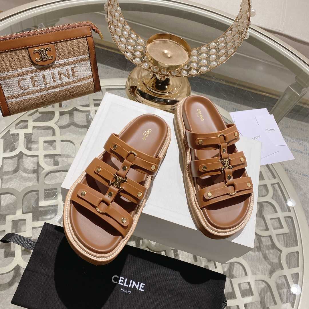 Celine Slides Tippi In Calfskin - DopestKickz