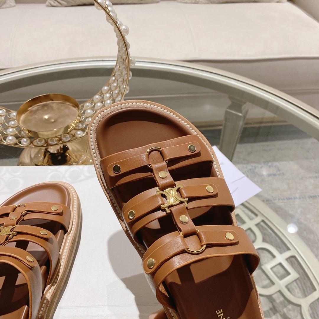 Celine Slides Tippi In Calfskin - DopestKickz