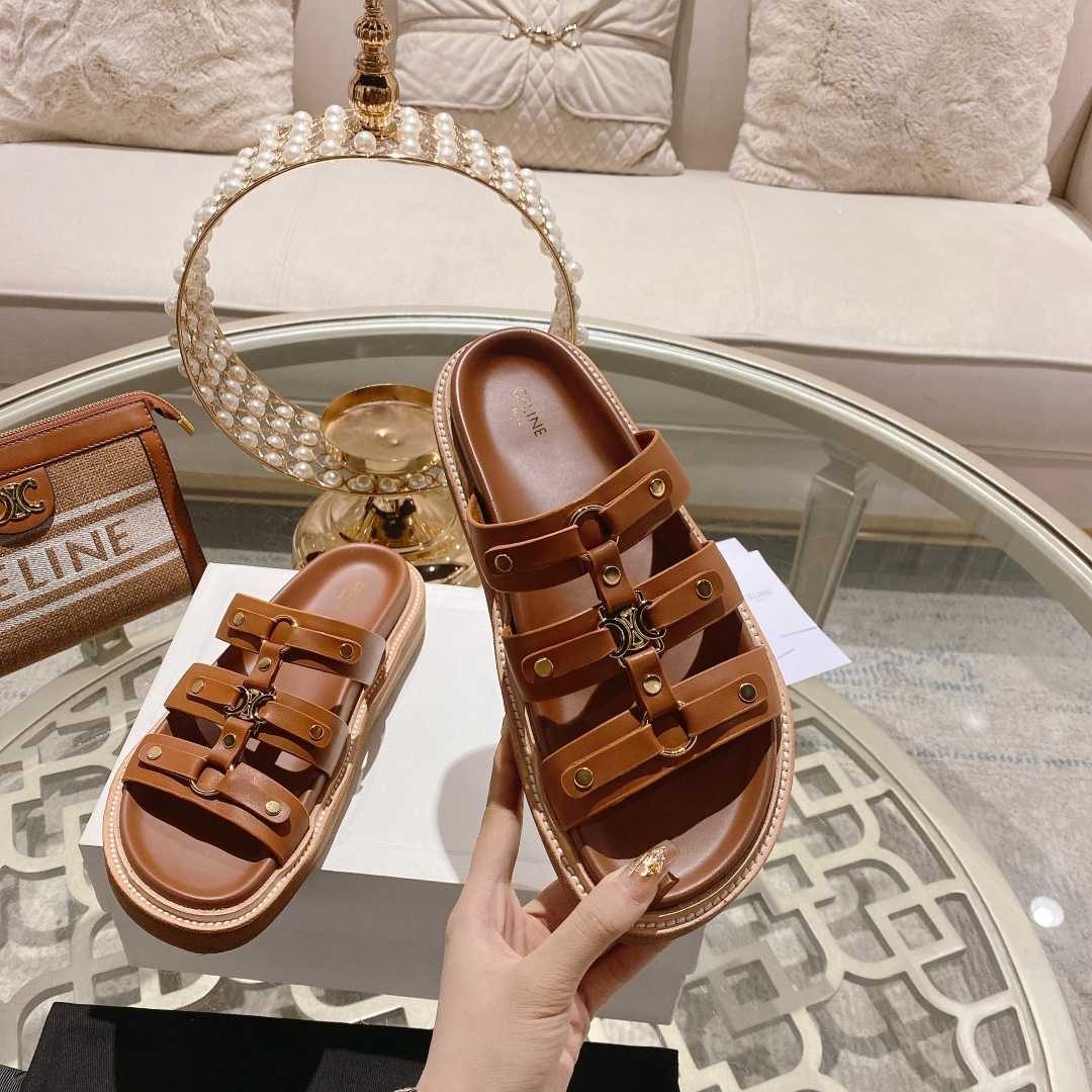 Celine Slides Tippi In Calfskin - DopestKickz