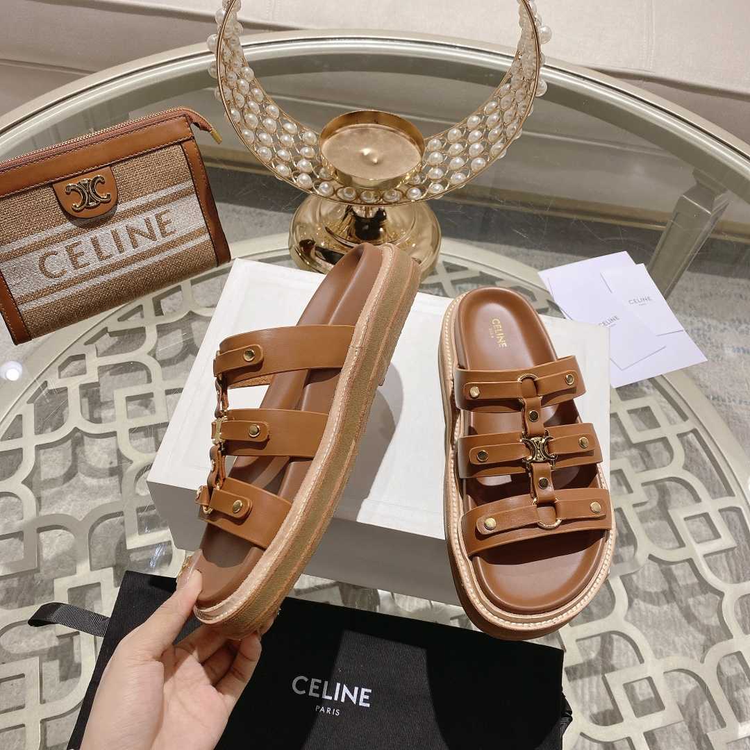 Celine Slides Tippi In Calfskin - DopestKickz
