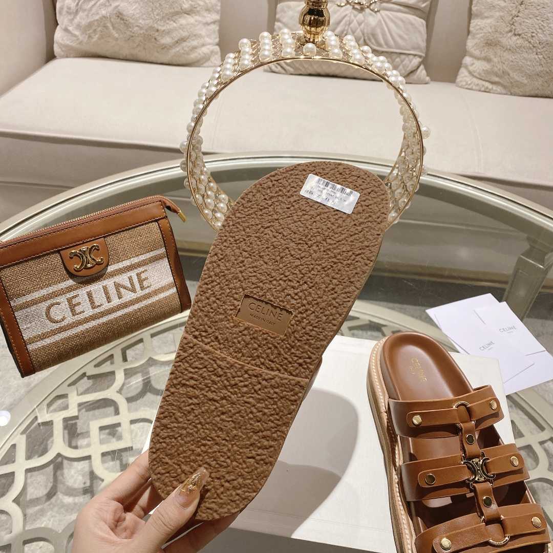 Celine Slides Tippi In Calfskin - DopestKickz