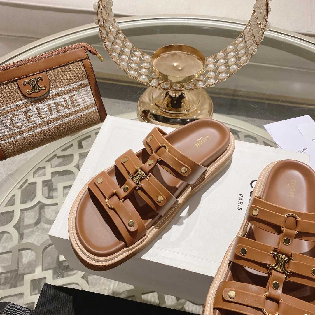 Celine Slides Tippi In Calfskin - DopestKickz