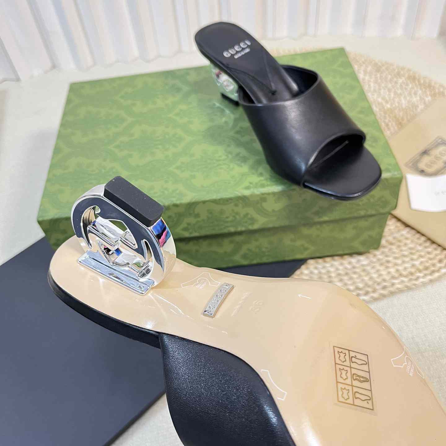 Gucci Women's Interlocking G Heel Sandal - DopestKickz