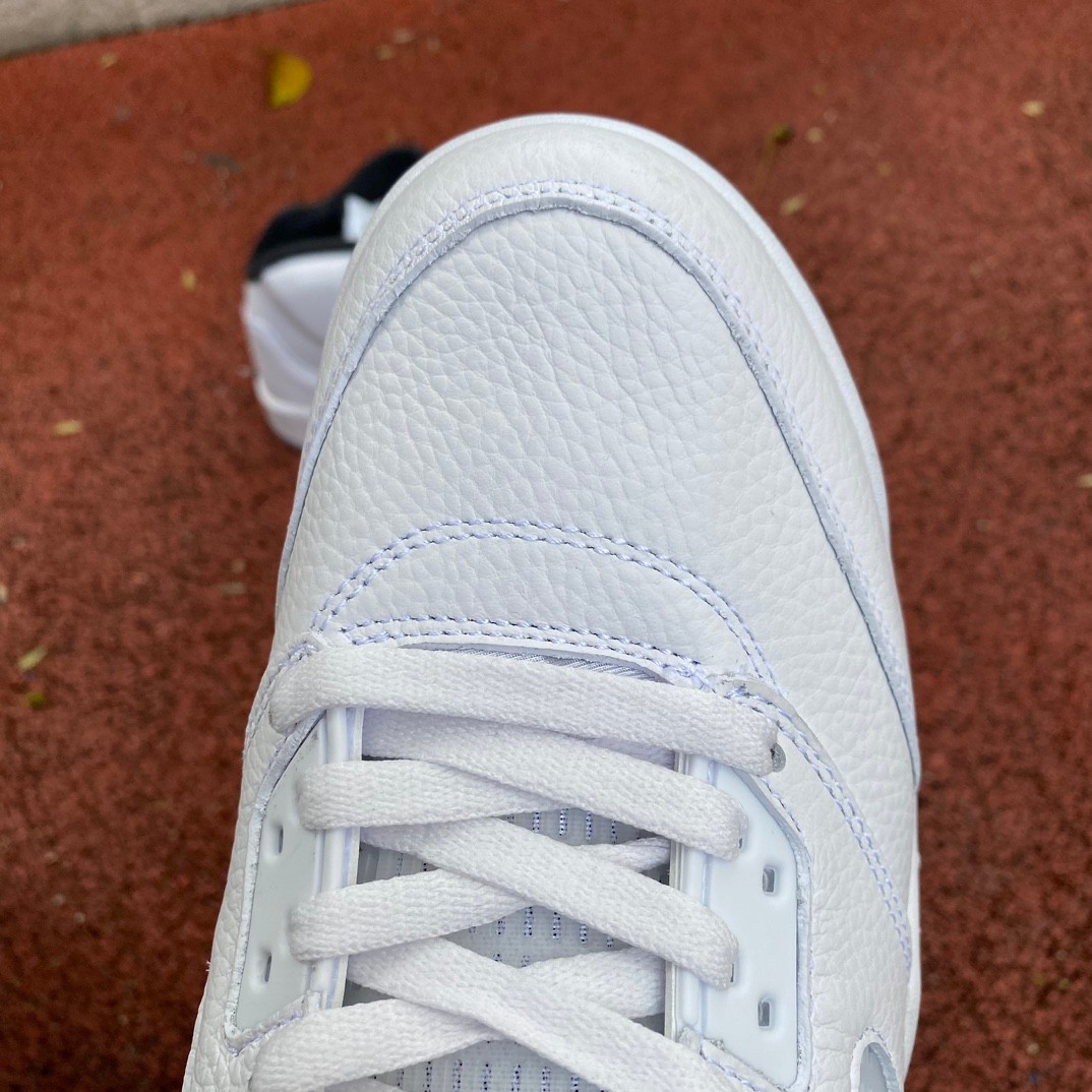 Air Jordan 5 White/Black-Sail-Metallic Silver Sneakers    DD0587-110 - DopestKickz