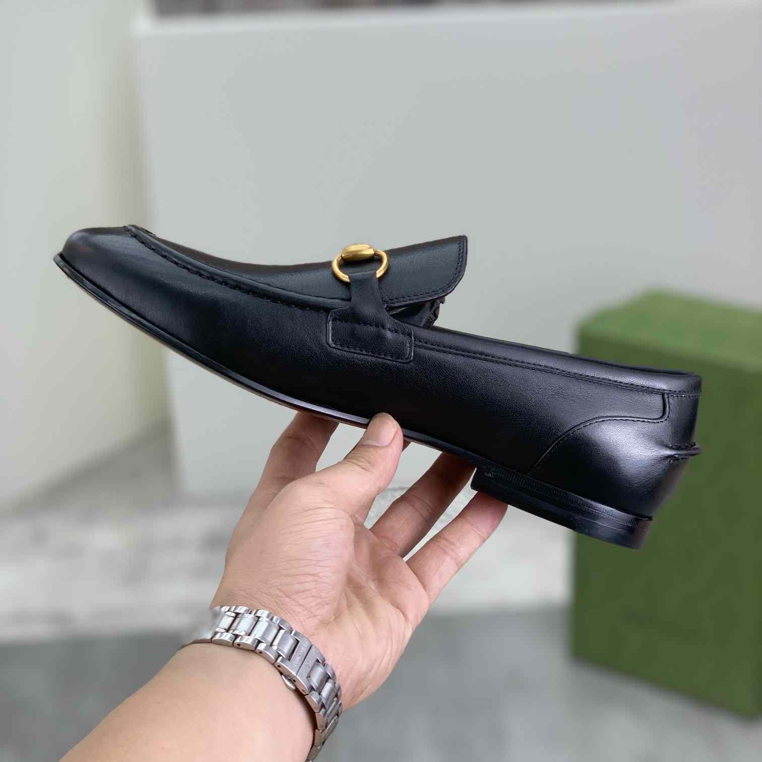 Gucci Jordaan Leather Loafer - DopestKickz