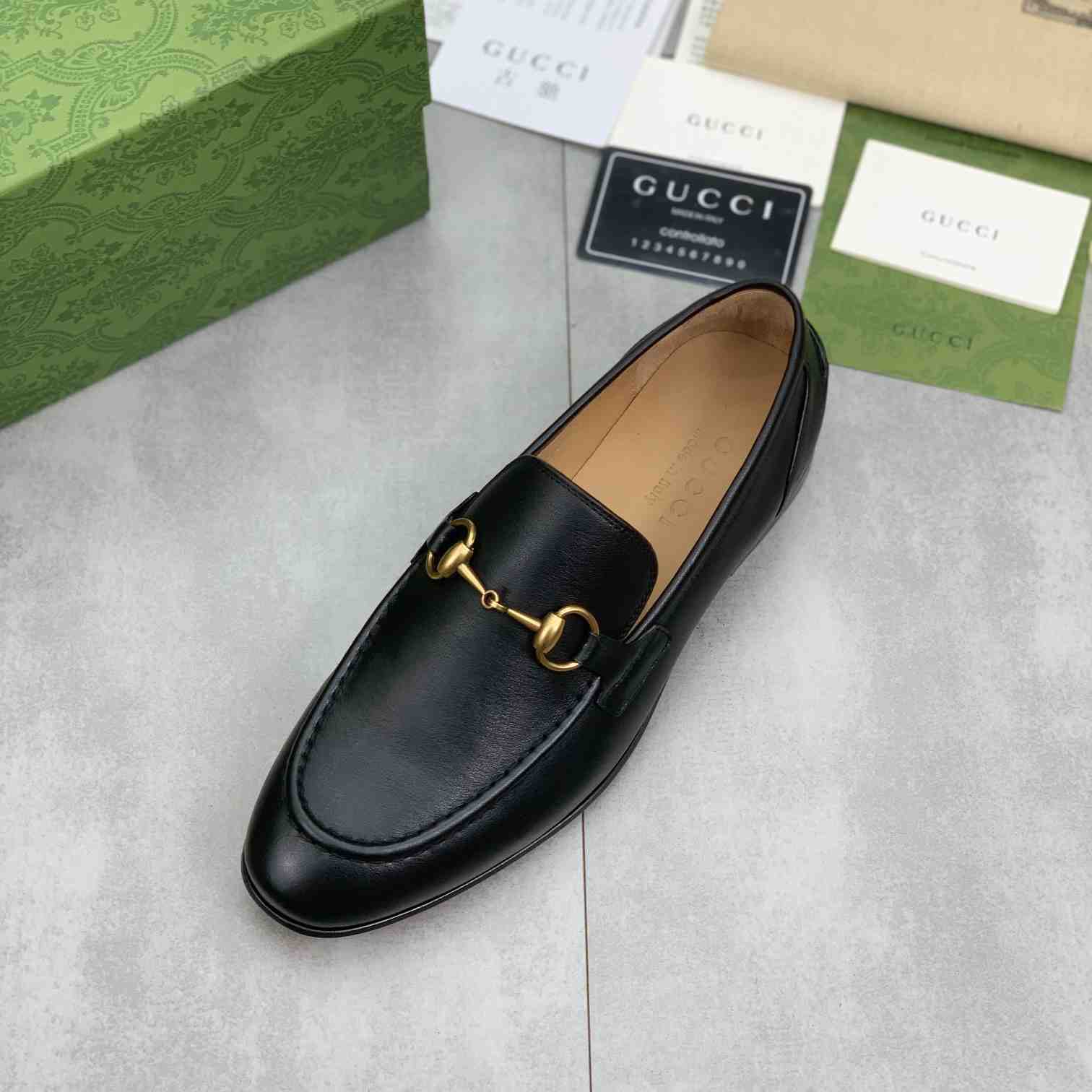 Gucci Jordaan Leather Loafer - DopestKickz