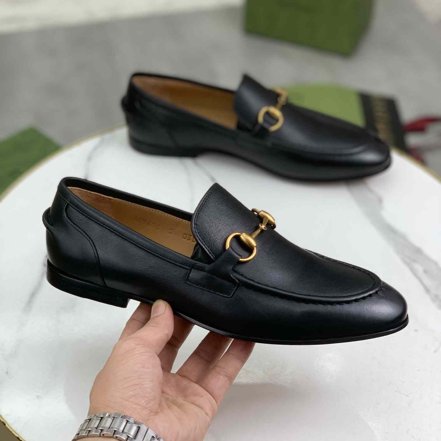 Gucci Jordaan Leather Loafer - DopestKickz