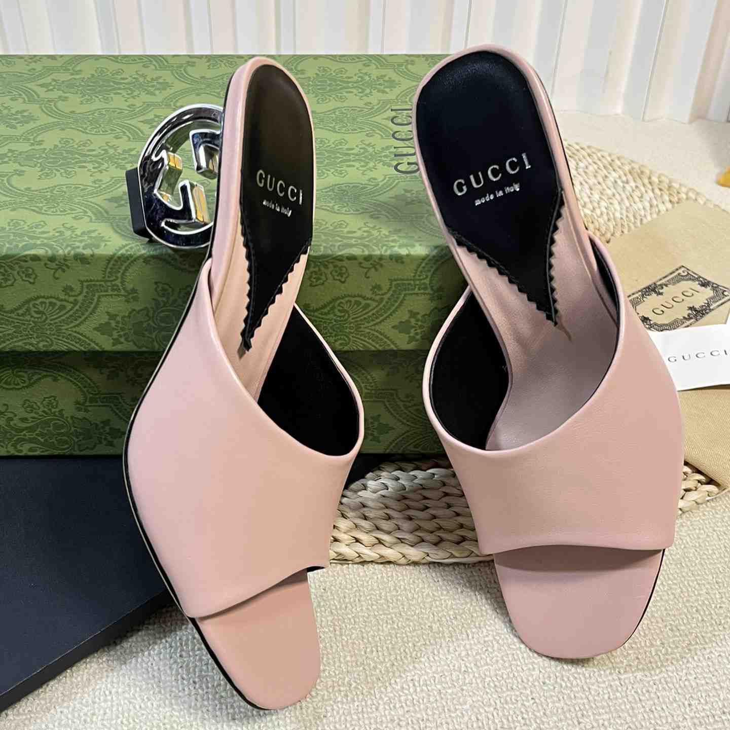 Gucci Women's Interlocking G Heel Sandal - DopestKickz