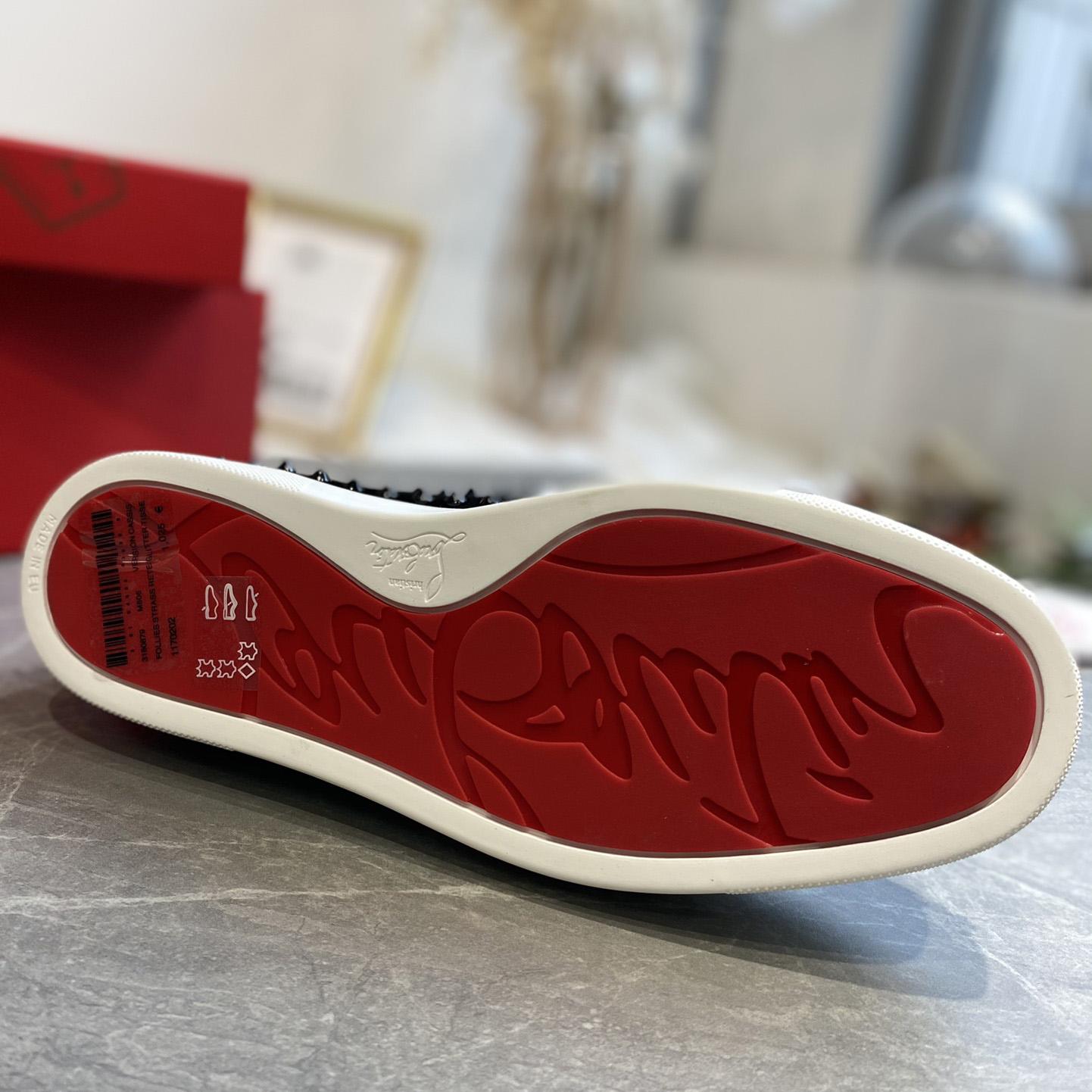 Christian Louboutin Stud Embellished Slip-On Loafers - DopestKickz