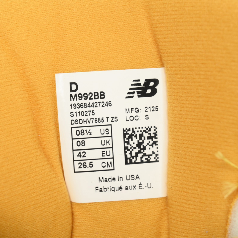 New Balance 992 Yellow Sneakers      M992BB  - DopestKickz