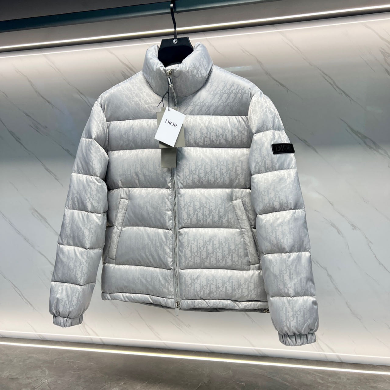 Dior Oblique Short Down Jacket - DopestKickz