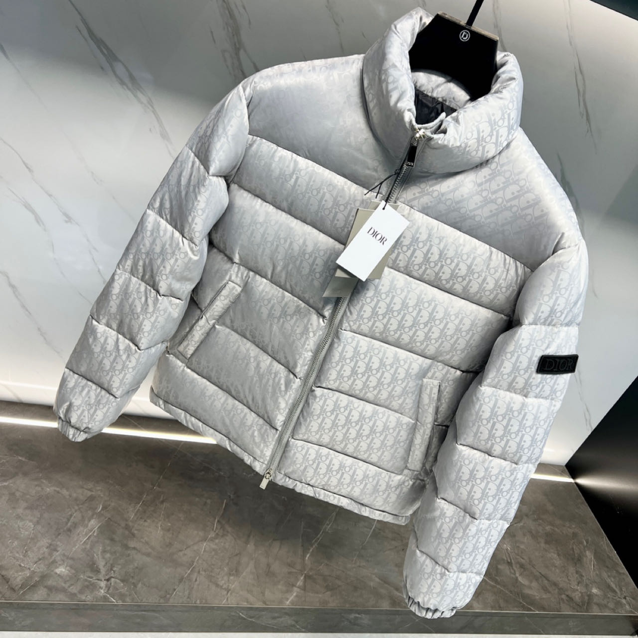 Dior Oblique Short Down Jacket - DopestKickz