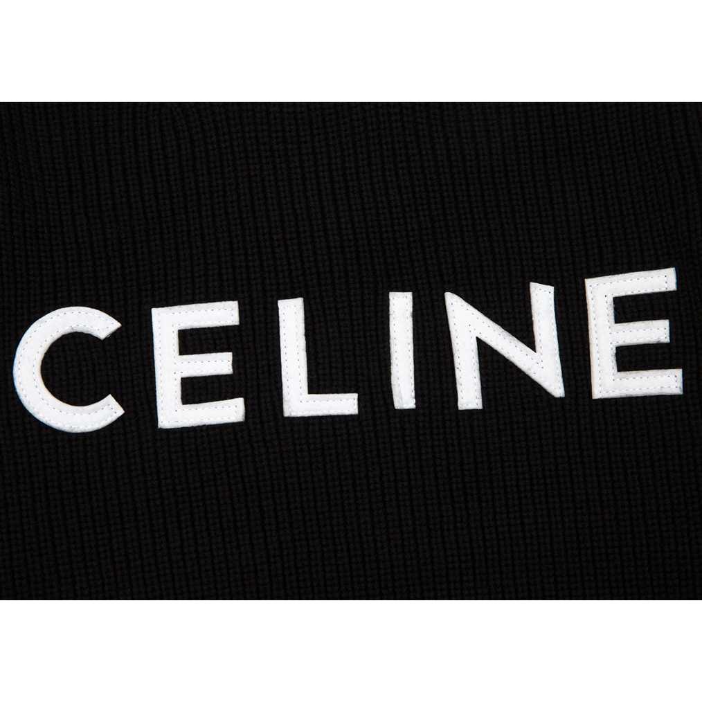 Celine Oversized Sweater In Ribbed Wool - DopestKickz