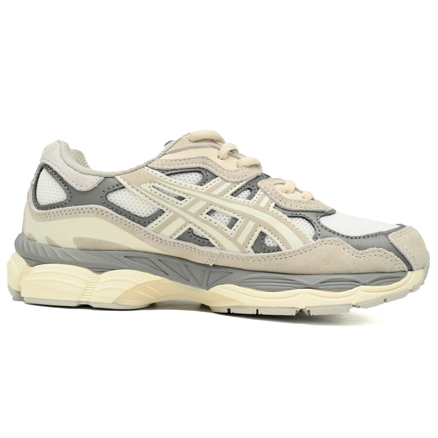 AsicsGEL-NYC Rice White Gray Sneakers           1201A789  - DopestKickz