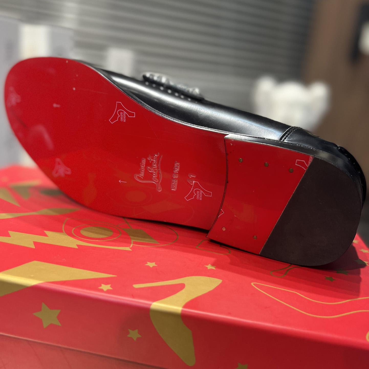 Christian Louboutin No Penny Spikes Loafers - DopestKickz