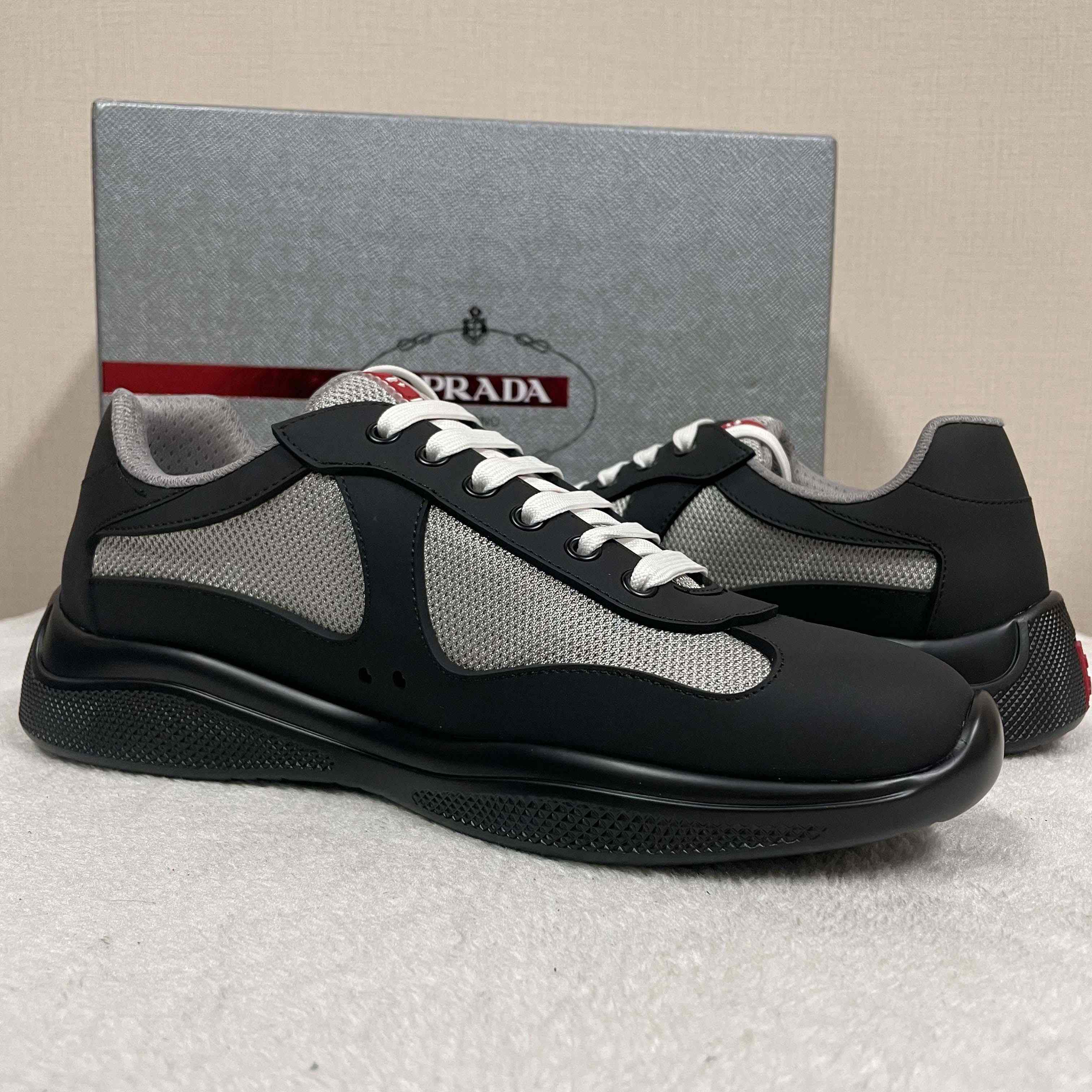 Prada America's Cup Soft Rubber And Bike Fabric Sneakers - DopestKickz