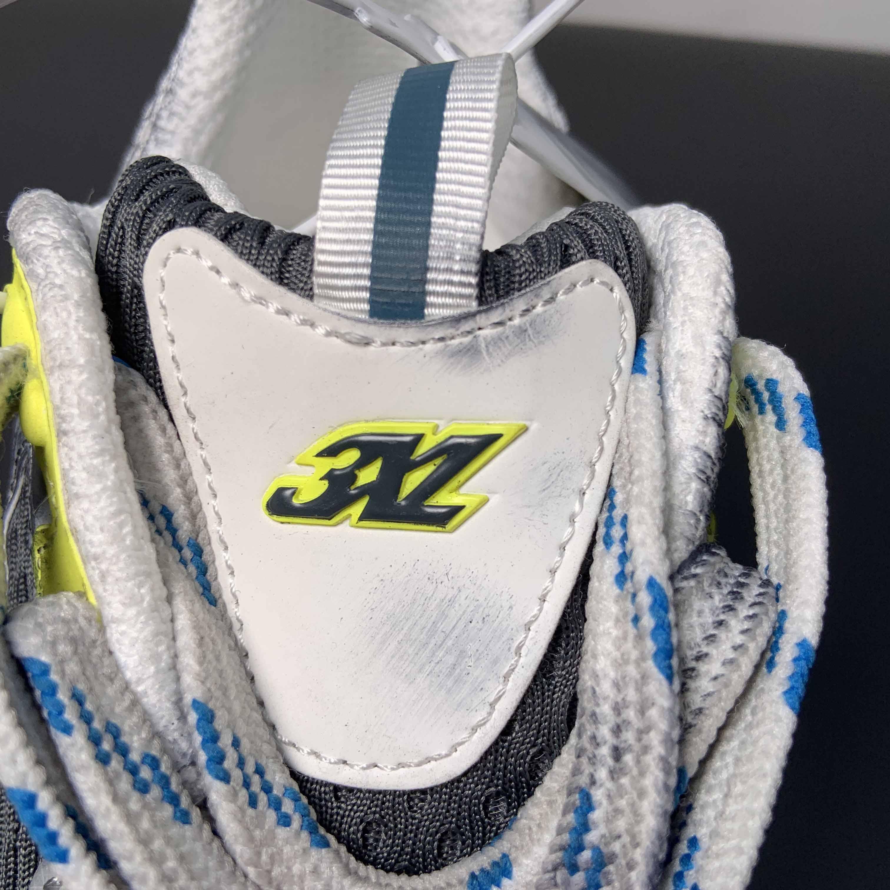 Balenciaga 3XL Sneaker In White, Blue And Yellow - DopestKickz