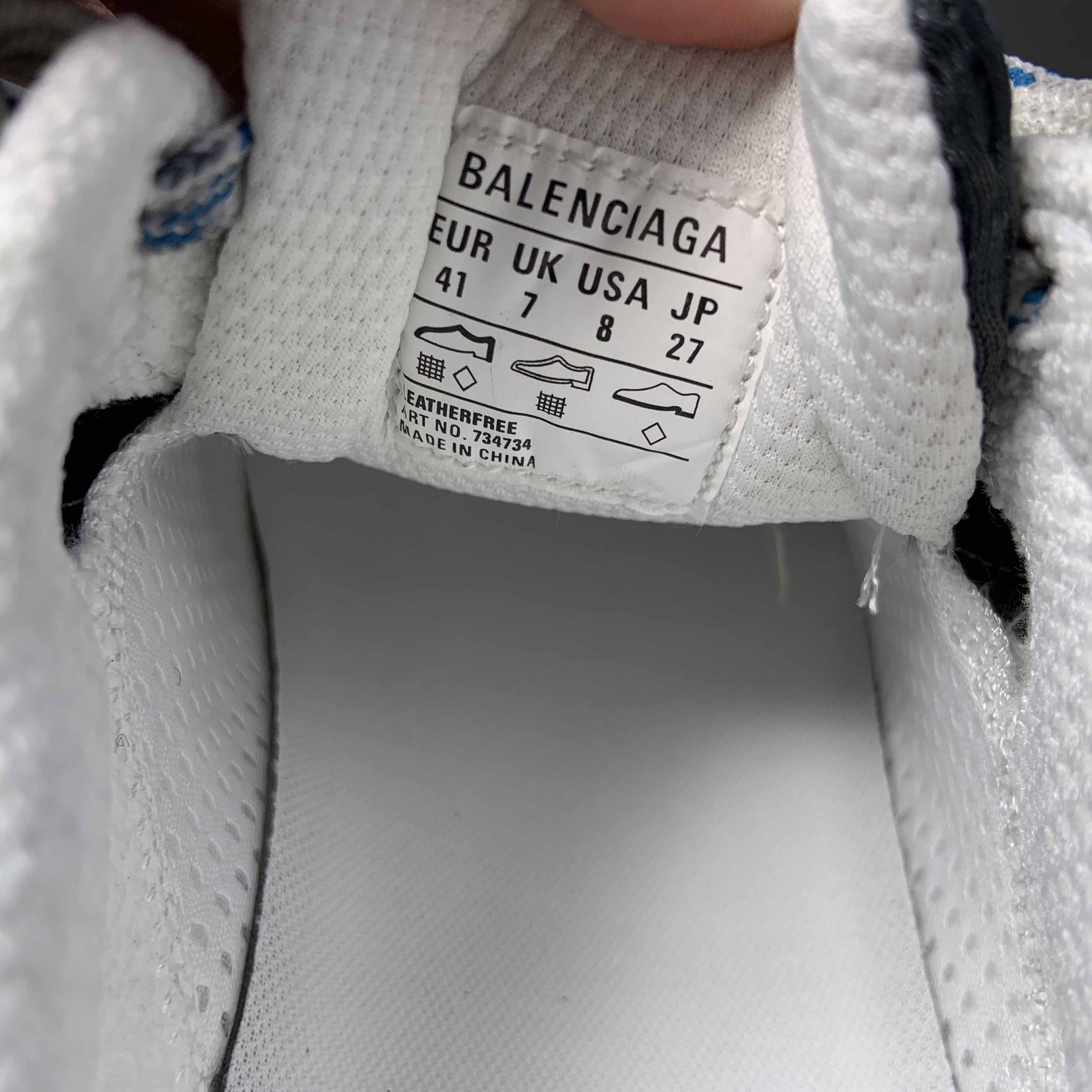 Balenciaga 3XL Sneaker In White, Blue And Yellow - DopestKickz