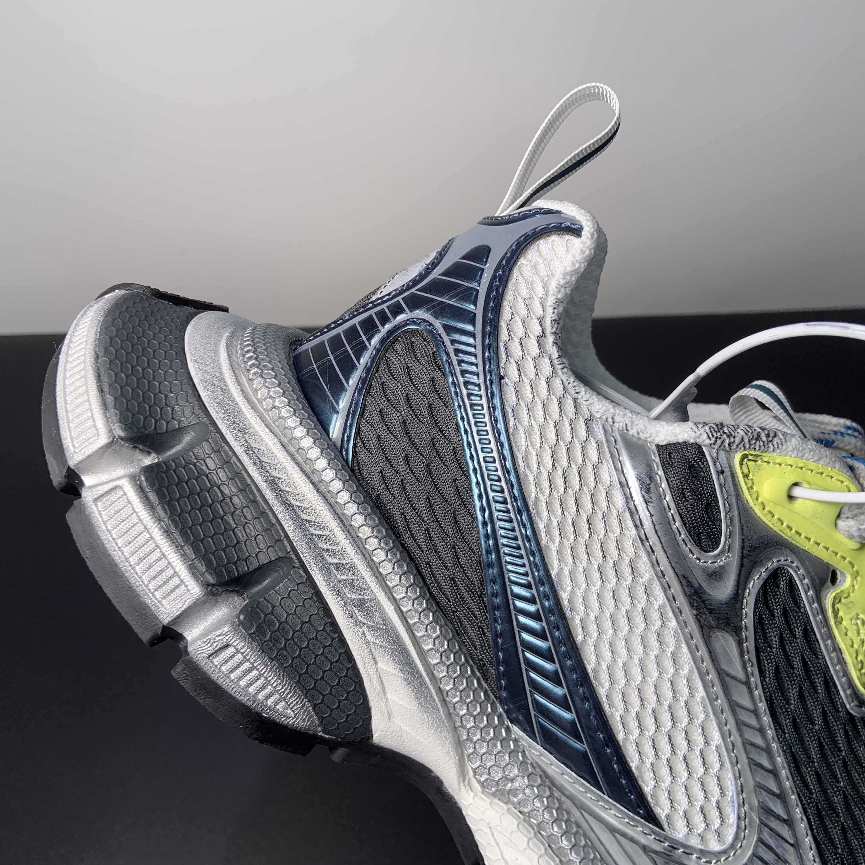 Balenciaga 3XL Sneaker In White, Blue And Yellow - DopestKickz