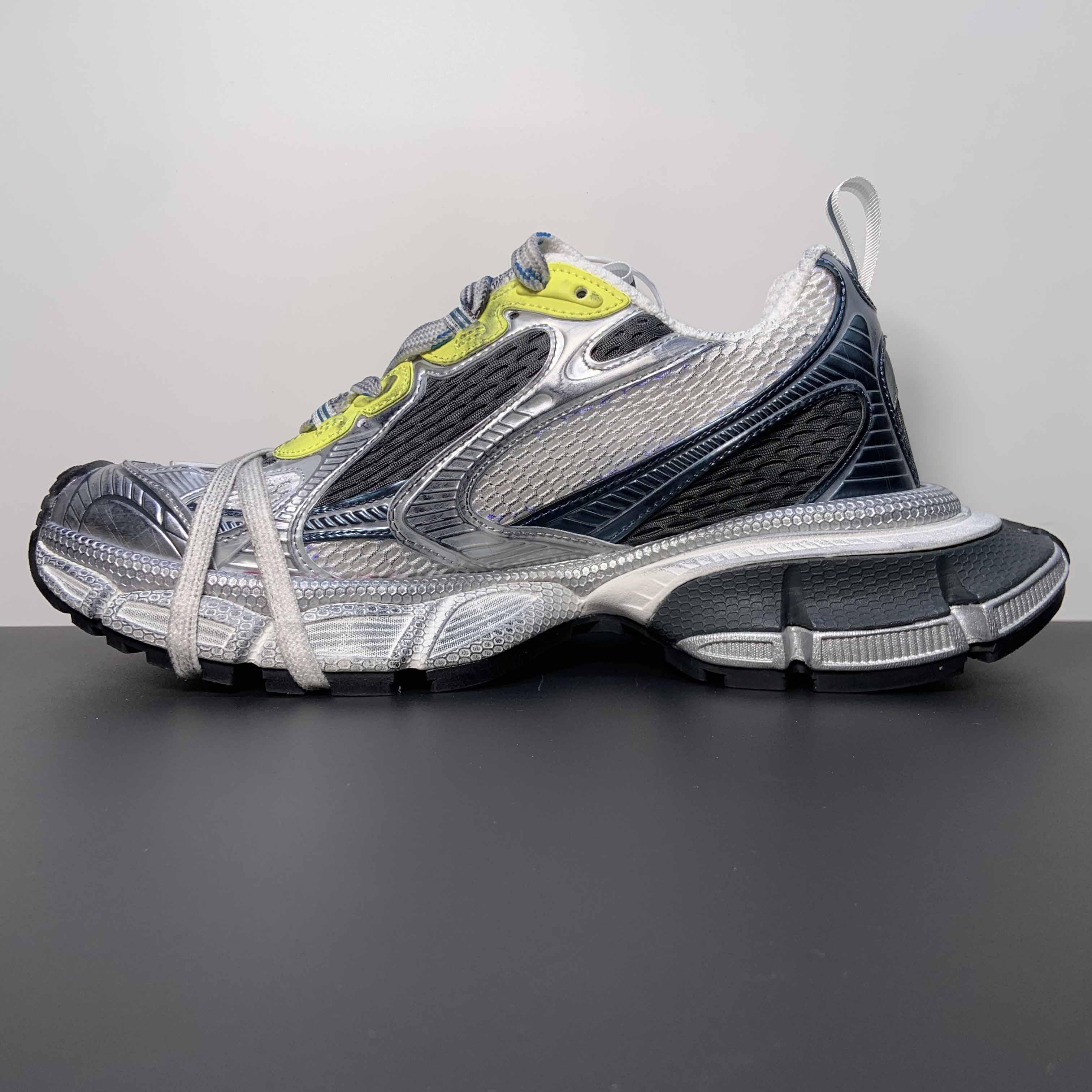 Balenciaga 3XL Sneaker In White, Blue And Yellow - DopestKickz