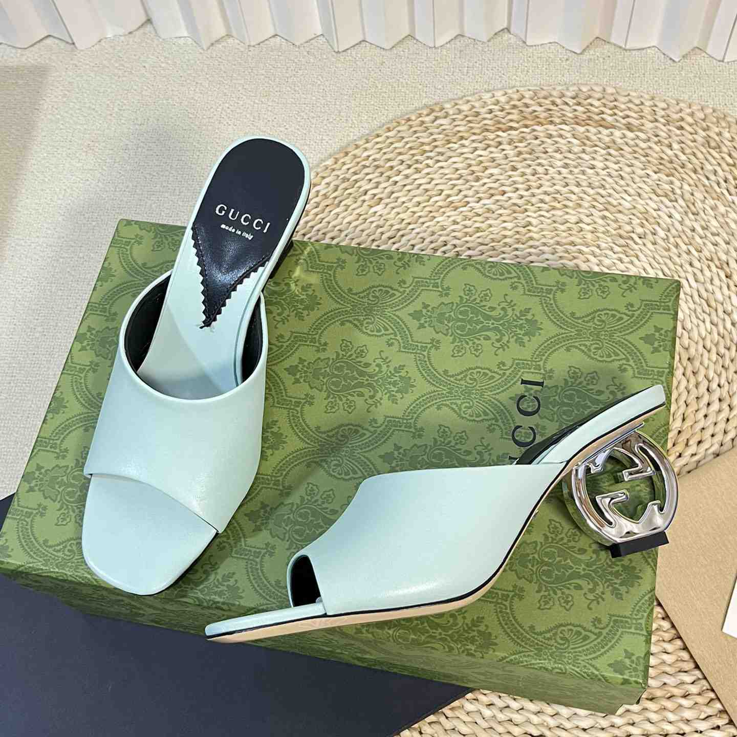 Gucci Women's Interlocking G Heel Sandal - DopestKickz