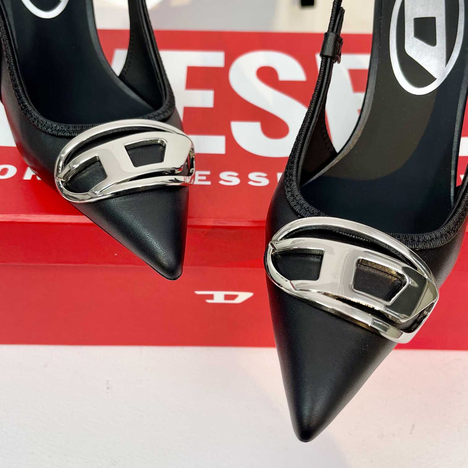 Diesel D-Venus SB - Slingback Pumps In Nappa Leather - DopestKickz