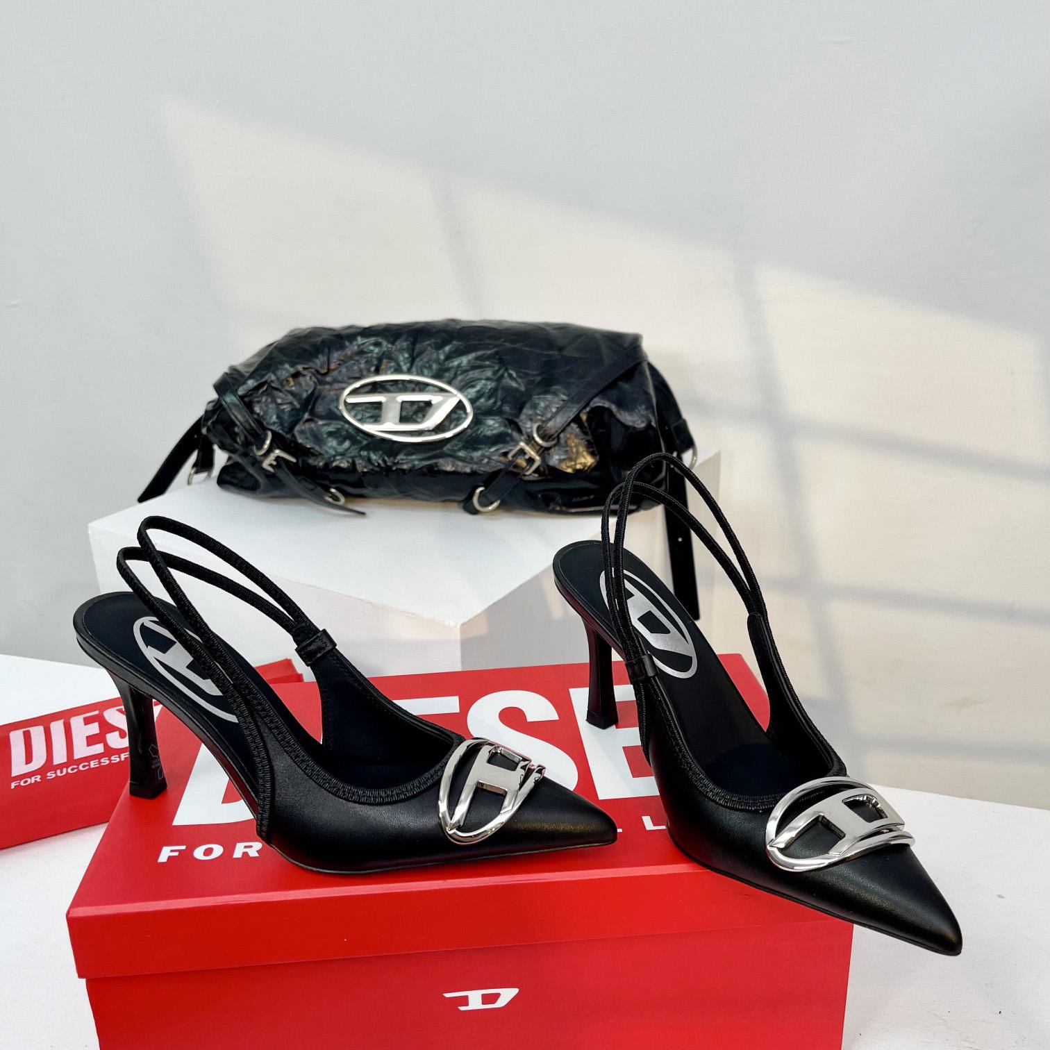 Diesel D-Venus SB - Slingback Pumps In Nappa Leather - DopestKickz