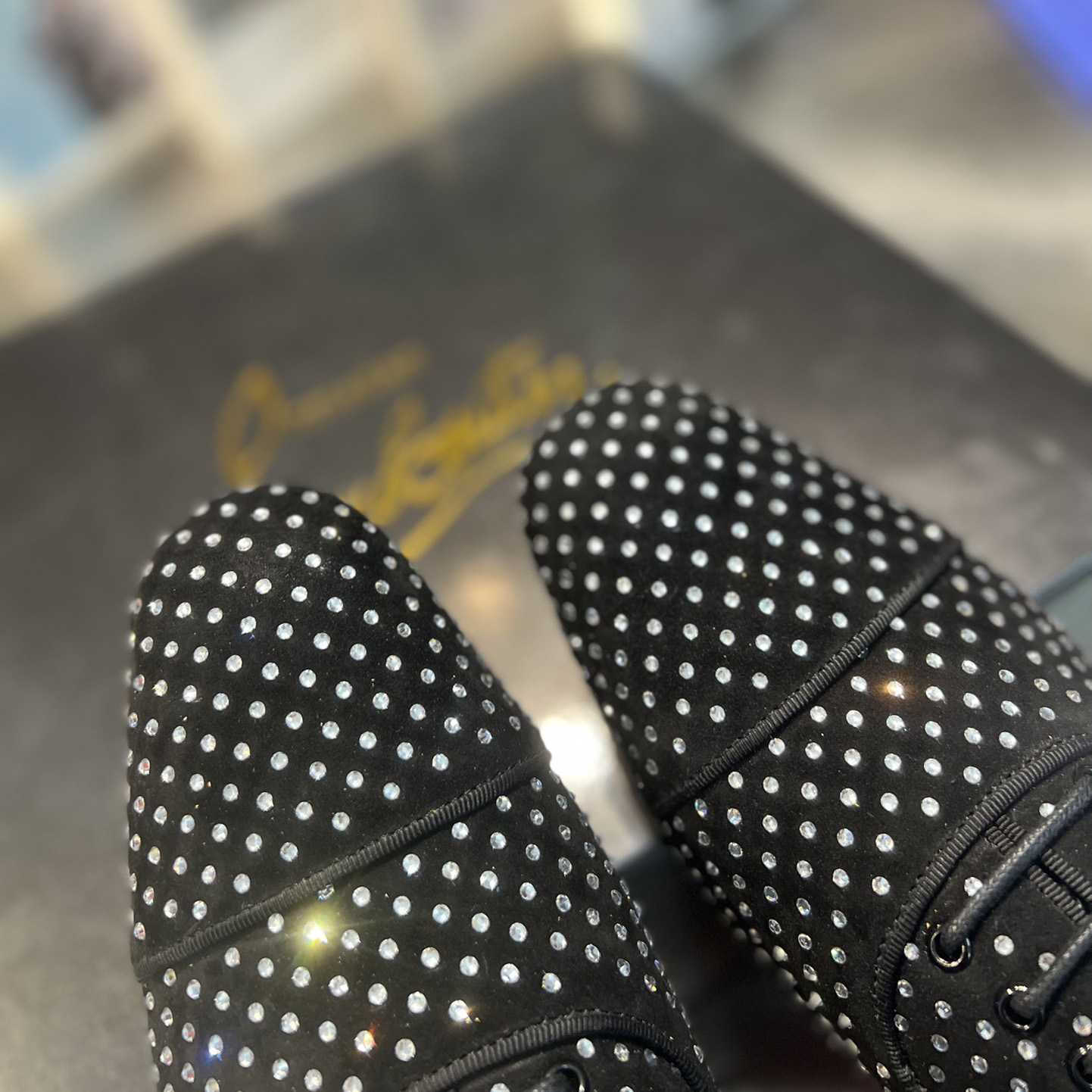 Christian Louboutin Greggy Chick Plum Strass - DopestKickz