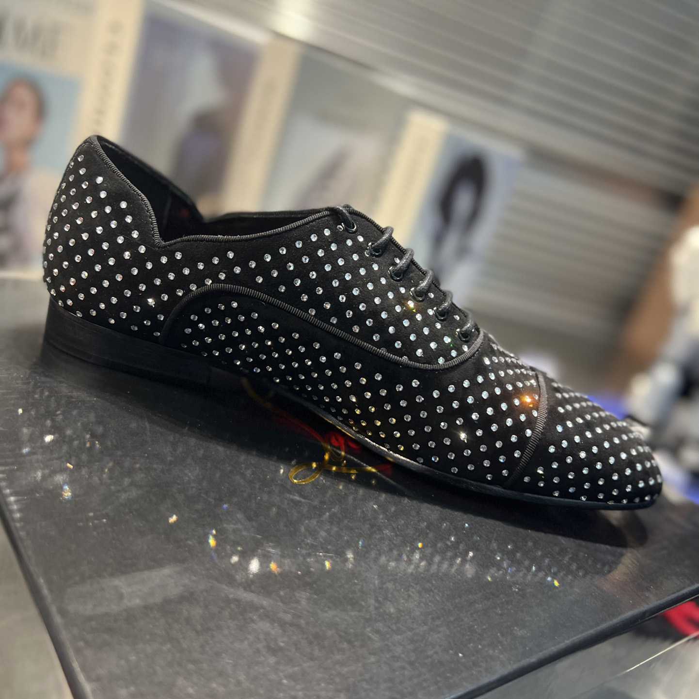 Christian Louboutin Greggy Chick Plum Strass - DopestKickz