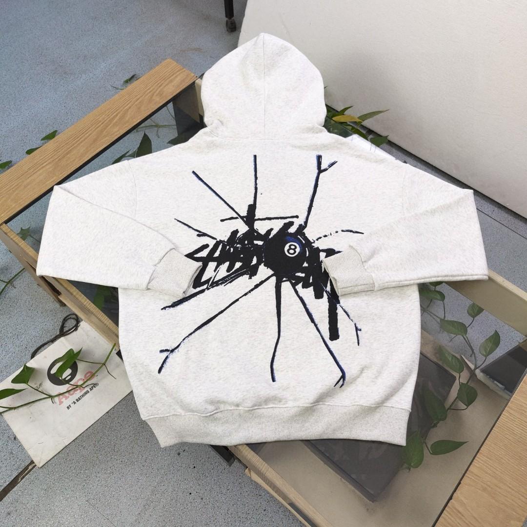 Stussy Lgo-embroidered Drawstring Hoodie - DopestKickz