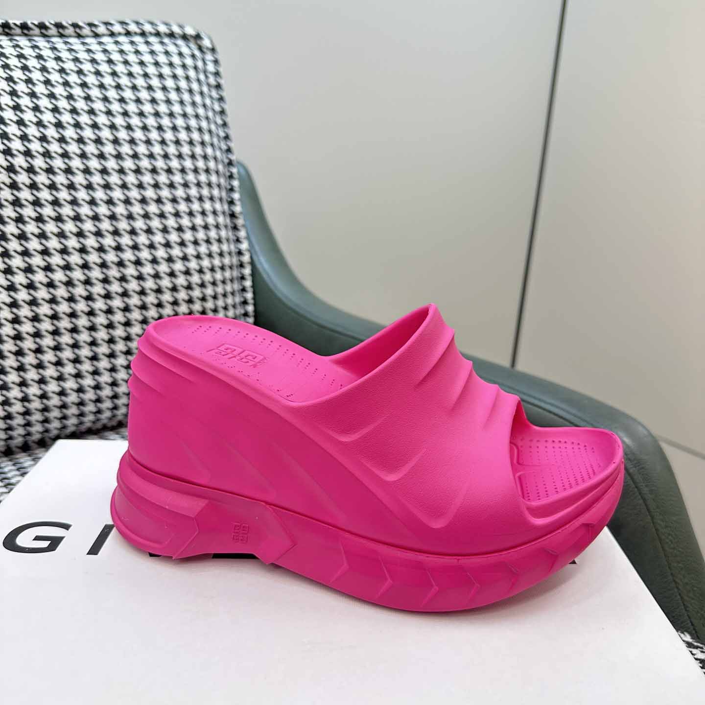 Givenchy Marshmallow Wedge Sandals In Rubber - DopestKickz