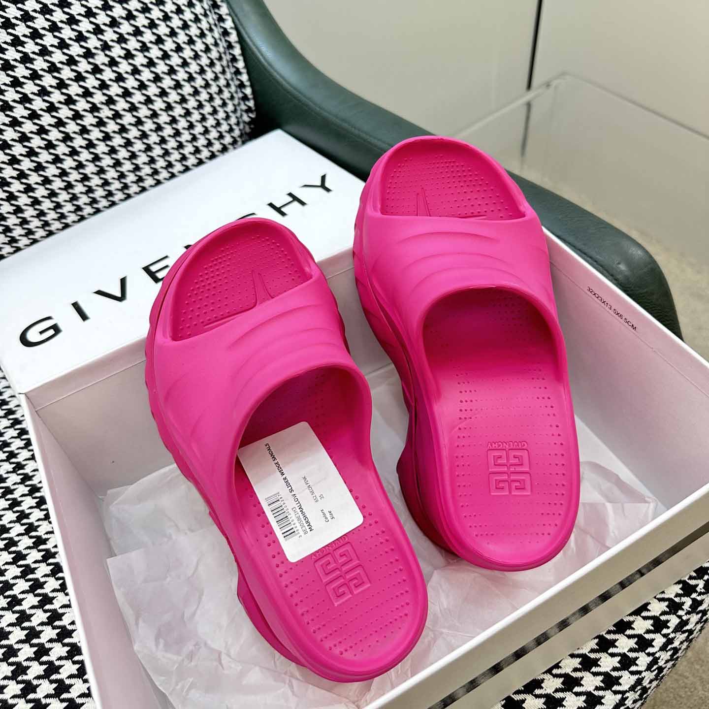 Givenchy Marshmallow Wedge Sandals In Rubber - DopestKickz