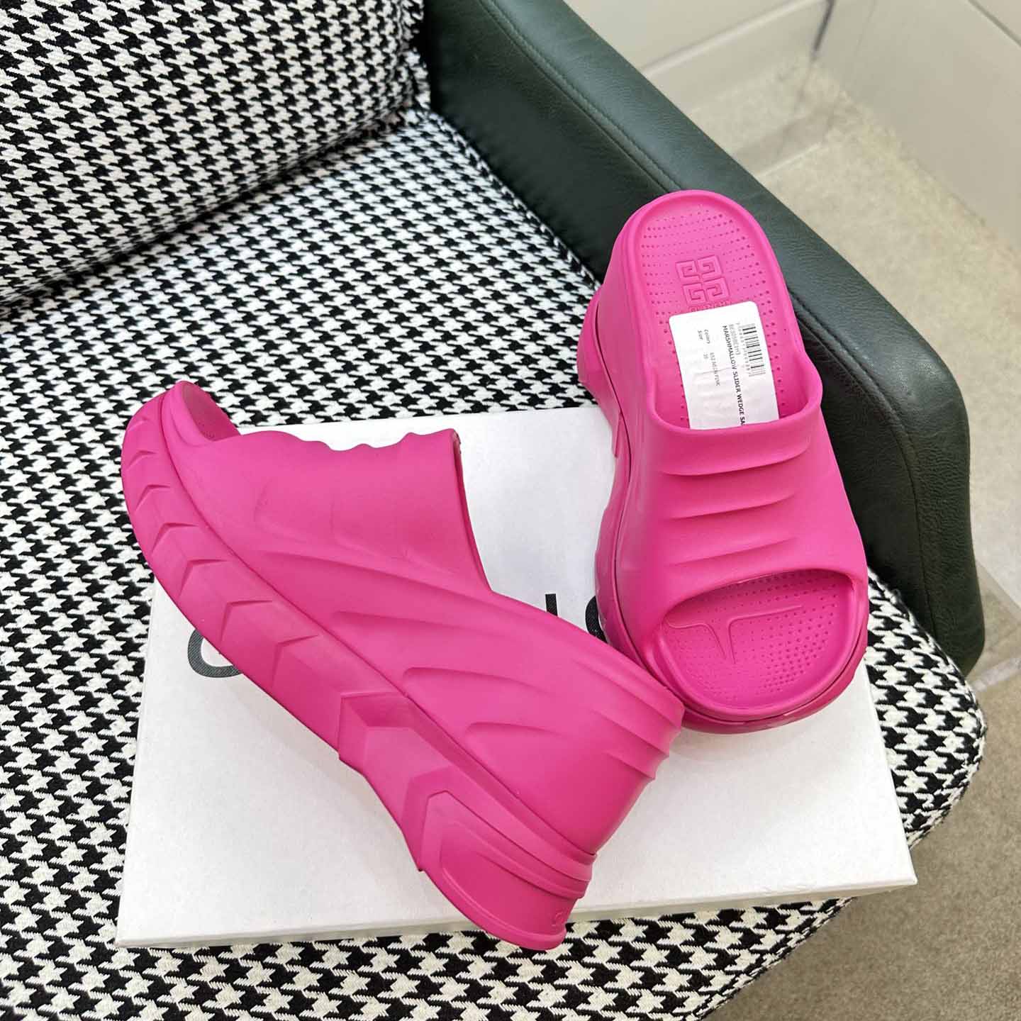 Givenchy Marshmallow Wedge Sandals In Rubber - DopestKickz