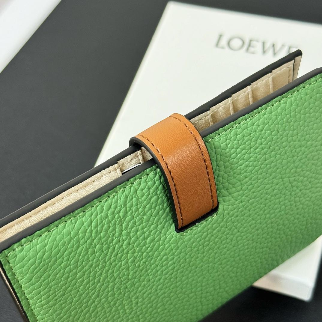 Loewe Medium Vertical Grained-Leather Wallet(14×11cm) - DopestKickz