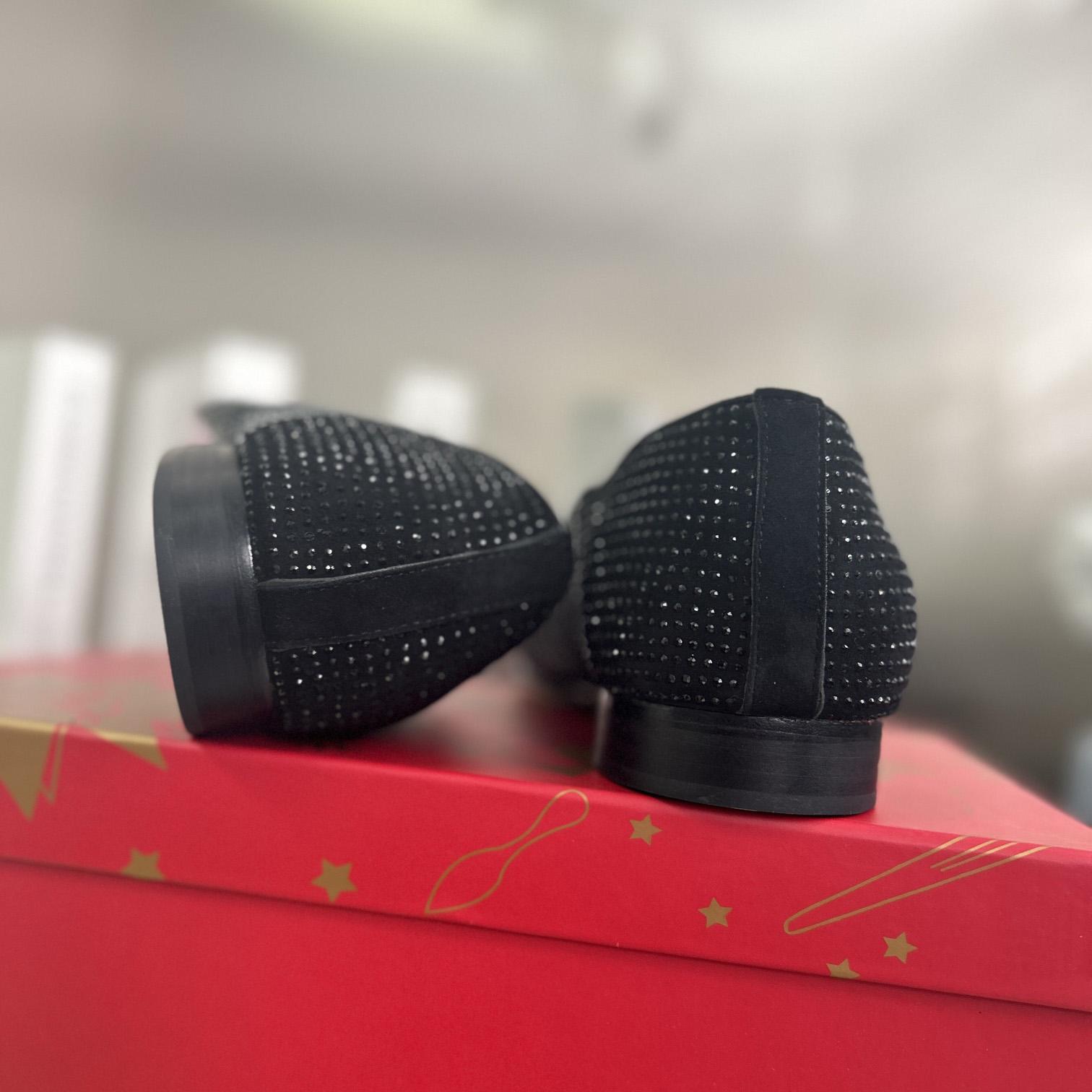 Christian Louboutin Dandy Chick Orlato Velvet Loafers - DopestKickz