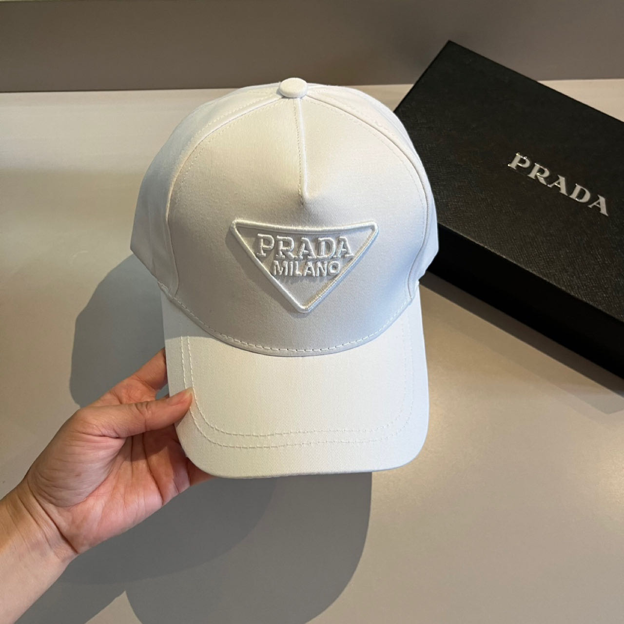 Prada Logo-patch Baseball Cap - DopestKickz