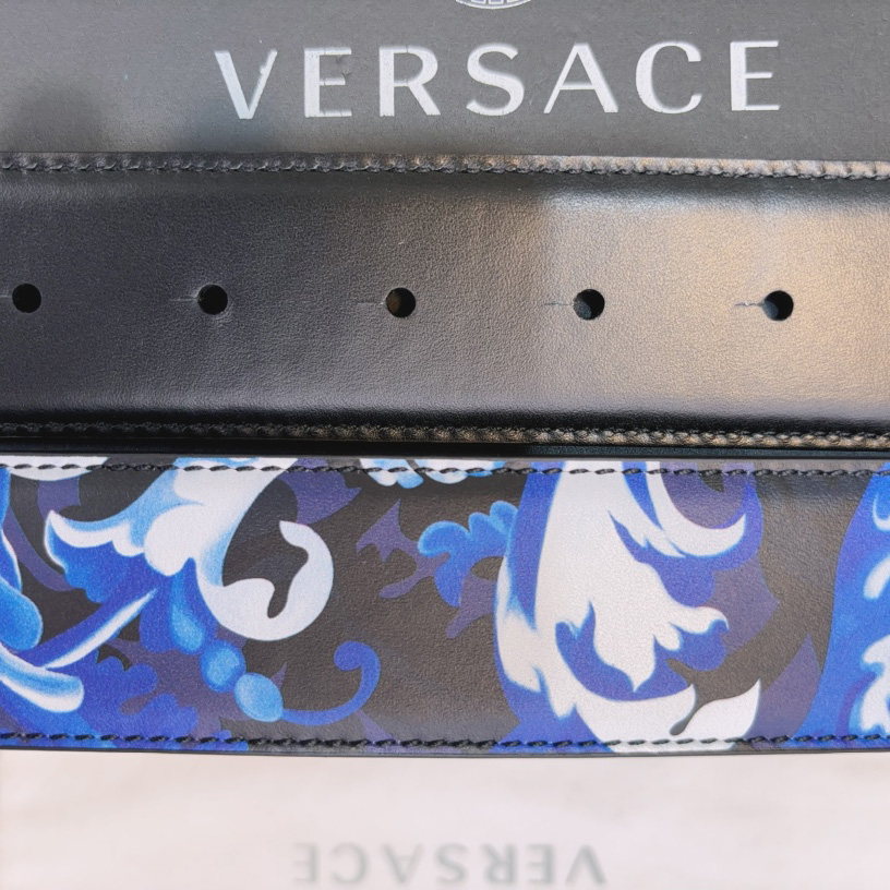 Versace La Medusa Logo-buckle Barocco-print Belt   40mm - DopestKickz