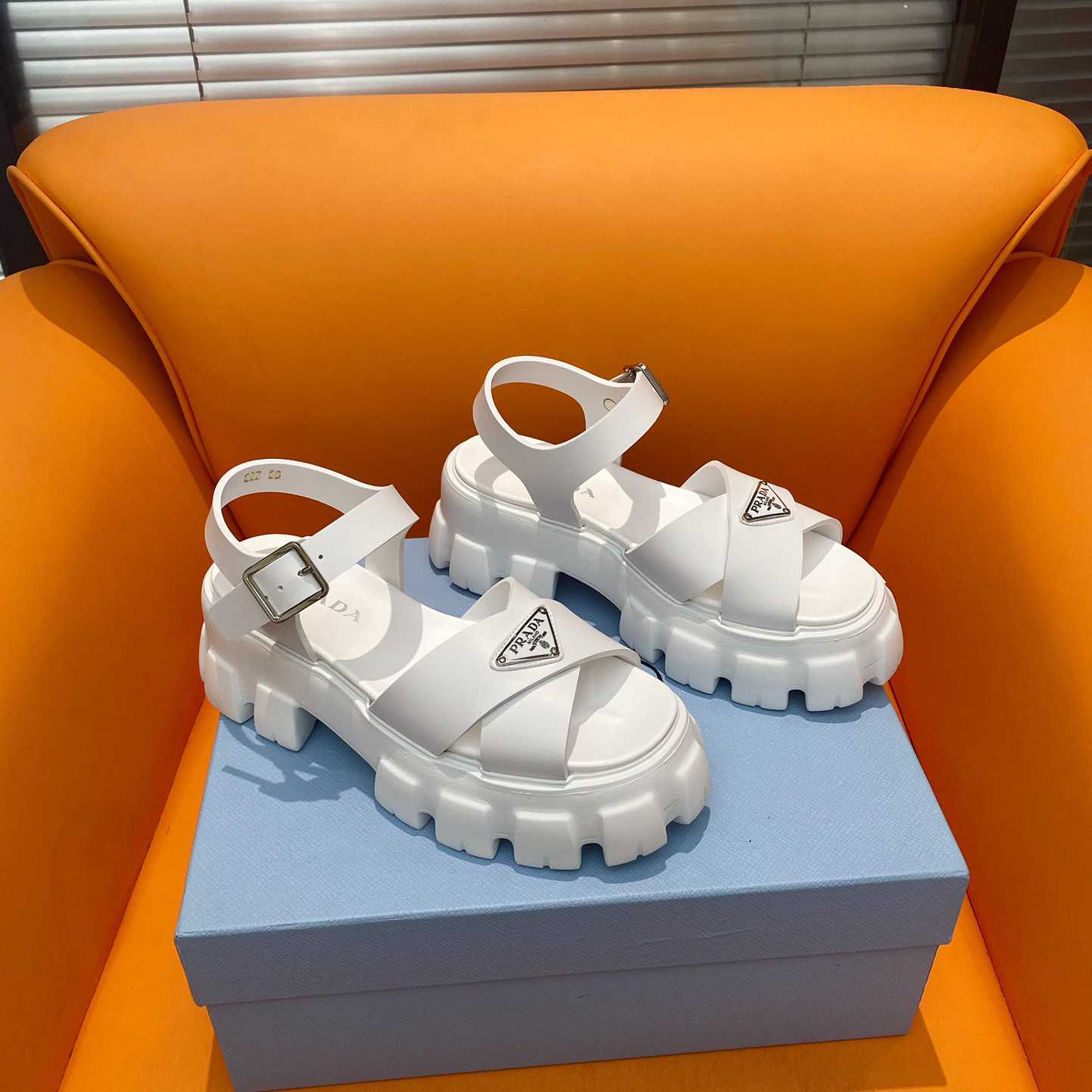 Prada Monolith Rubber Sandals - DopestKickz