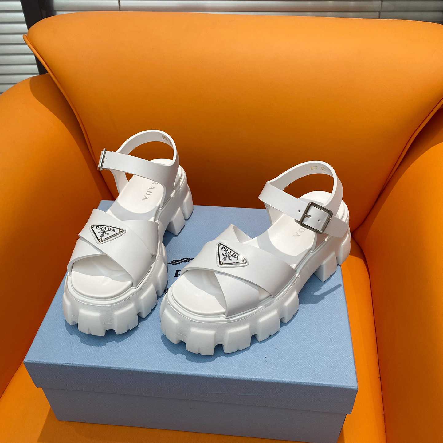 Prada Monolith Rubber Sandals - DopestKickz