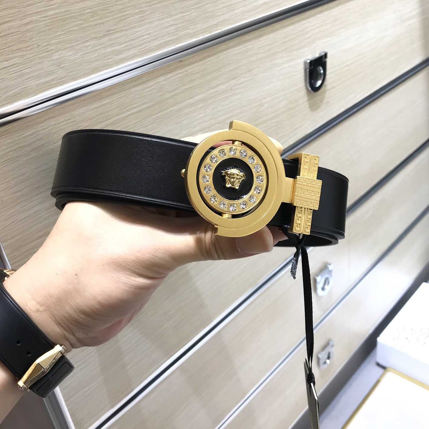 Versace Leather Belt   35mm - DopestKickz