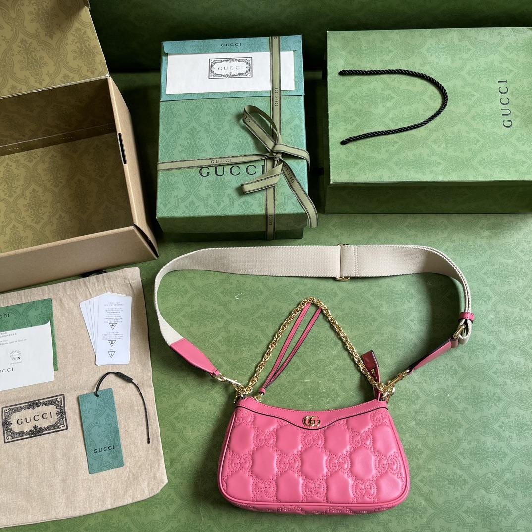 Gucci GG Matelassé Handbag(25-15-8cm) - DopestKickz