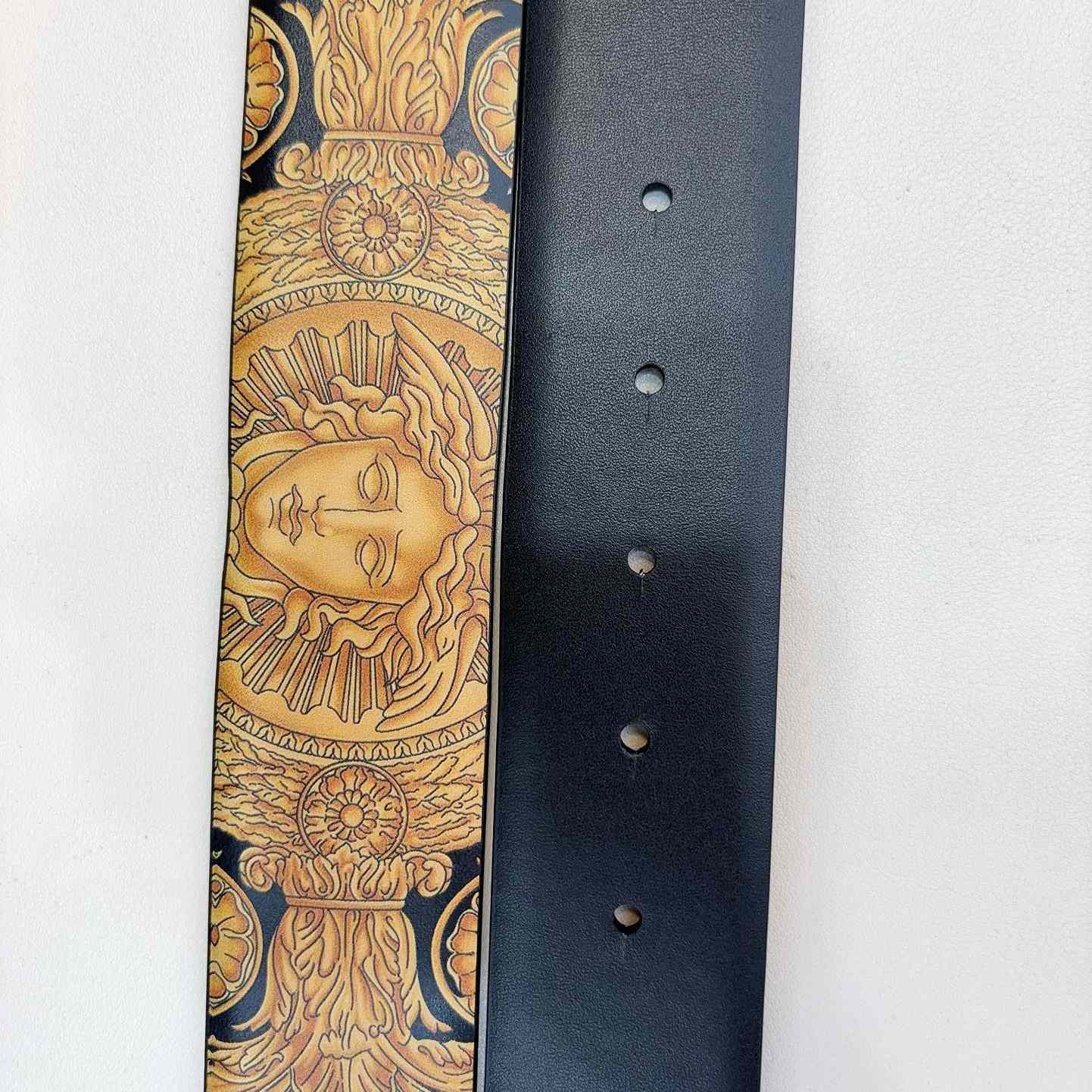 Versace Barocco Reversible Leather Belt    40mm - DopestKickz
