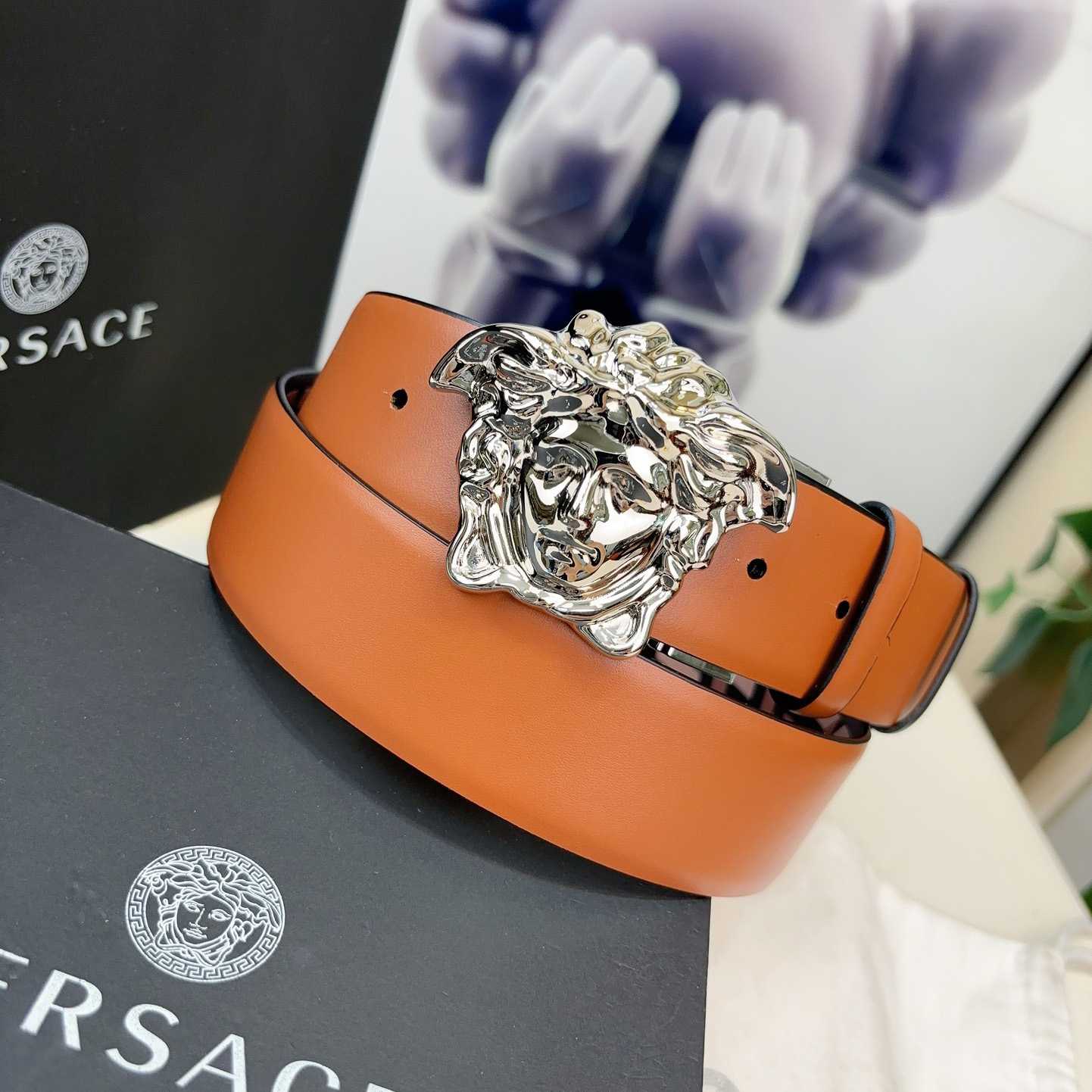 Versace Reversible Leather Belt    40mm - DopestKickz