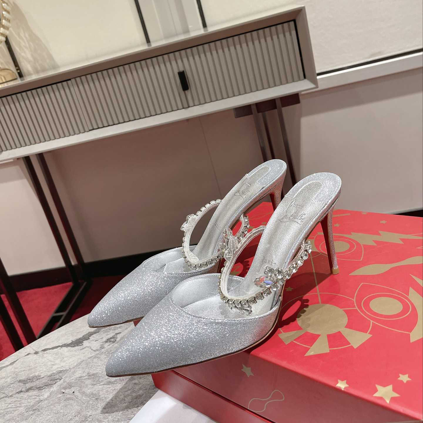 Christian Louboutin Planet Queen 70mm Mules Pumps  - DopestKickz